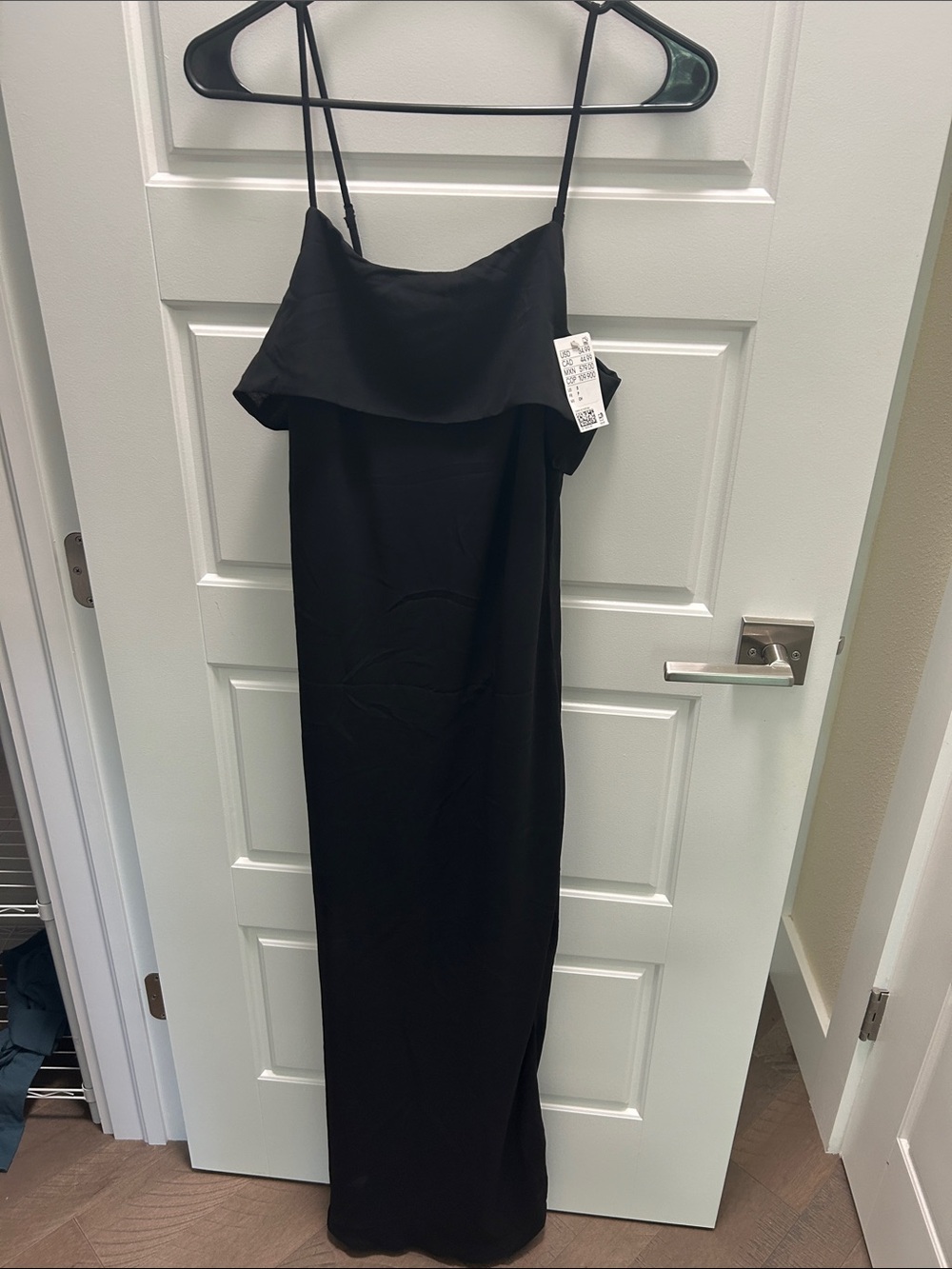 H&M Black Spaghetti-Strap Maxi Dress